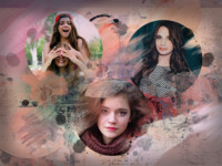 Arty Circle Strokes Abstract photo collage design