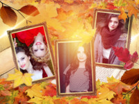 Autumn Is Here Nature photo collage design