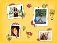 Monster Friends Fun photo collage design