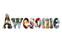 Awesome Words photo collage design