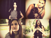 Vintage Color Block Effects photo collage design