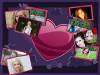 Heart in the Clouds Girly photo collage design