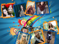 Rainbows Splashing Astratto photo collage design