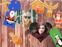 Merry Xmass! Holidays photo collage design