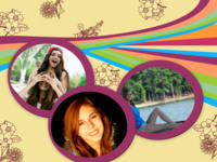 Purple Framing Abstrait photo collage design