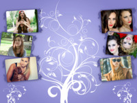 Purple Growth Nature photo collage design