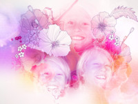 Expressive Blossoms Natureza photo collage design