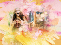 Sunbursts Abstrait photo collage design