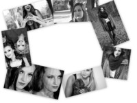 Black and White Circular Black & White photo collage design