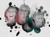 Inkblots Phép màu photo collage design