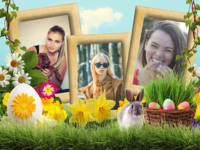 Happy Easter Holidays photo collage design