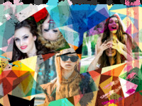 Traingles and Dangles Astratto photo collage design