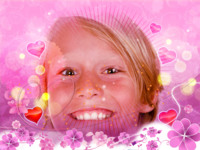 Hearts and Flowers Abound Amore photo collage design