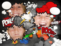 Comic Expression Fun photo collage design