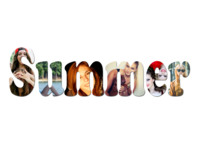 Summer Collage Words photo collage design