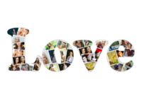Love Letters Words photo collage design
