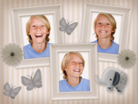 Framed and Lovely Girly photo collage design