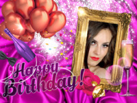 A very happy birthday Congratulations photo collage design