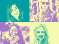 Green and Yellow Screen Effects photo collage design