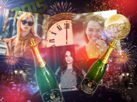 A New Year! Holidays photo collage design