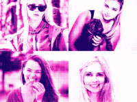 Pink Pixels Effekte photo collage design