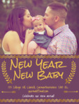 New year, new baby E-Cards photo collage design