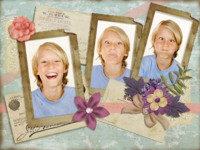 Framed in Flowers and Bows Natureza photo collage design