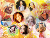 Friends Party Abstract photo collage design