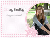 Birthday in Pink Congratulations photo collage design