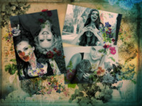Artful Flower Page Nature photo collage design