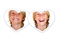 Two Hearts and It's Love 愛 photo collage design