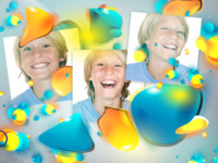 Shiny Shapes Astratto photo collage design