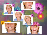 Atmosphere of Daisies Nature photo collage design