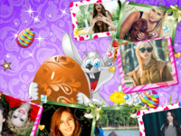 Easter Eggs Holidays photo collage design