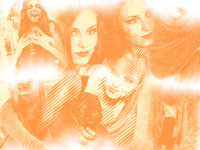 Overlapping Gold Effekte photo collage design