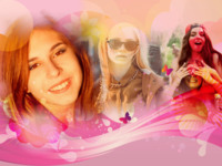 Flowers of Abstraction Girly photo collage design