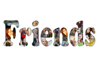 Friends Collage Words photo collage design
