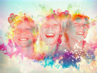 Flocks and Flowers Magie photo collage design