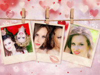 Love On A Line Love photo collage design