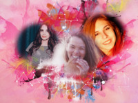 Pink Forms Girly photo collage design