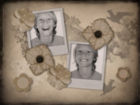 Vintage Flowers Natureza photo collage design