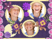 Purple Flower Framing Natureza photo collage design