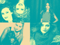 Yellow and Orange Grid Effects photo collage design