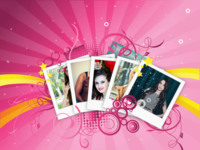Pink Energy Mädchenhaft photo collage design