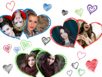 Hand Drawn Hearts Hand Drawn photo collage design