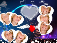 Cosmic Hearts Amore photo collage design
