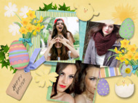 Easter Scrapbook Holidays photo collage design