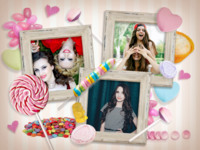 Sweet Tooth Girly photo collage design