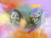 Bright Lines and Paint Astratto photo collage design