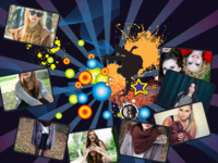 Explosive Orbs Abstract photo collage design